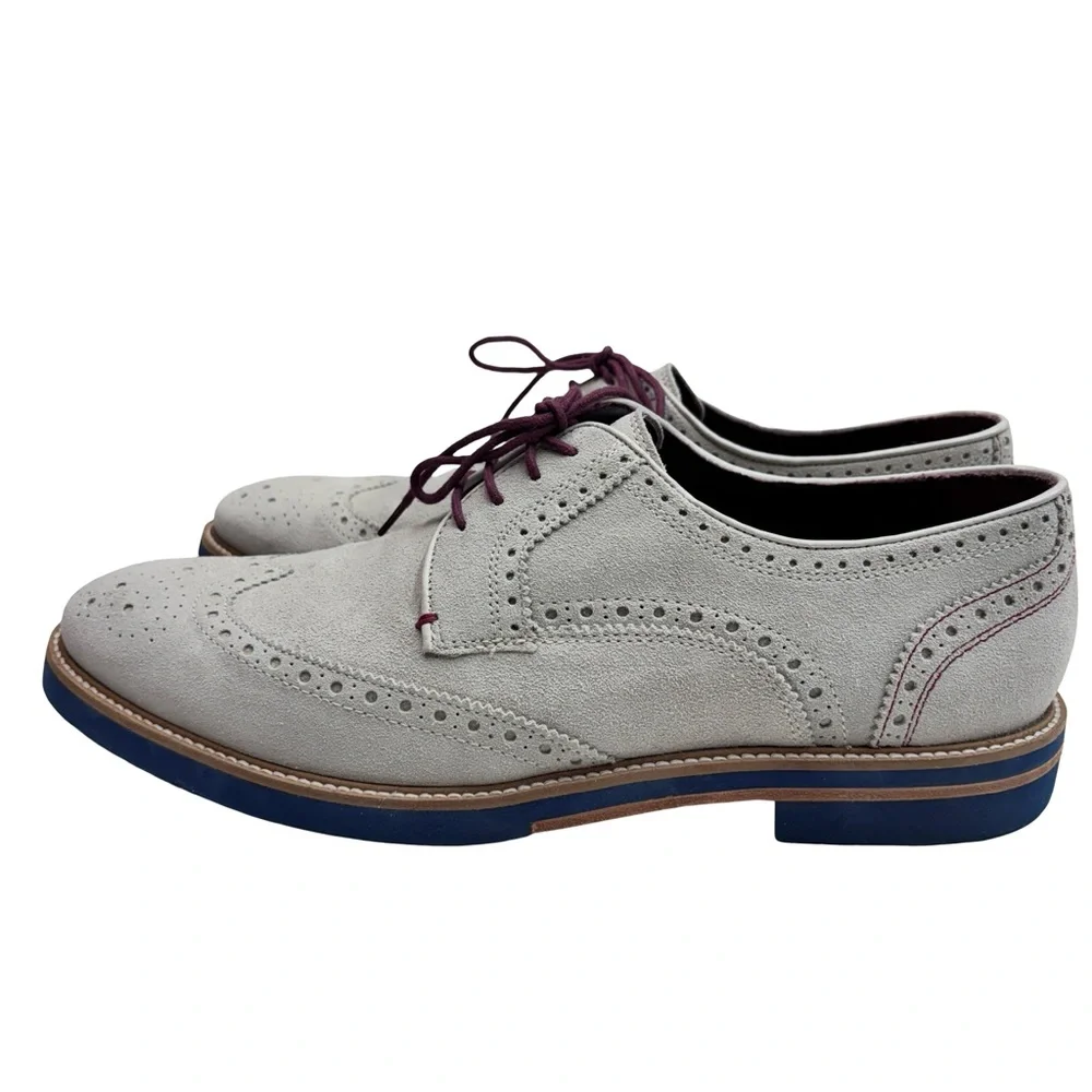 Ted Baker Men's Archerr Gray Suede Dress Shoes Sz 10